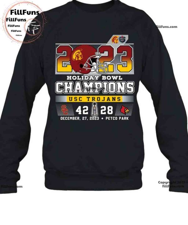 2023 Holiday Bowl Champions USC Trojans 42 – 28 Louisville Cardinals December 27, 2023 Petco Park Unisex T-Shirt