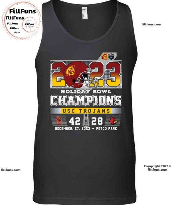 2023 Holiday Bowl Champions USC Trojans 42 – 28 Louisville Cardinals December 27, 2023 Petco Park Unisex T-Shirt