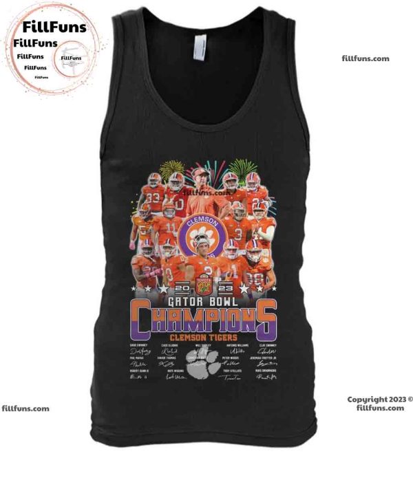 Gator Bowl 2023 Champions Clemson Tigers Signature Unisex T-Shirt