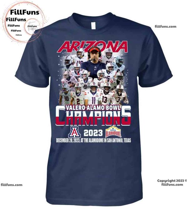 NCAA Arizona Wildcats Valero Alamo Bowl Champions At The Alamodome In San Antonio, Texas Unisex T-Shirt