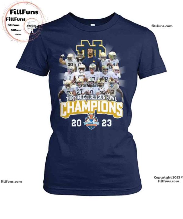 Notre Dame Fighting Irish Tony The Tiger Sun Bowl Champions 2023 Unisex T-Shirt