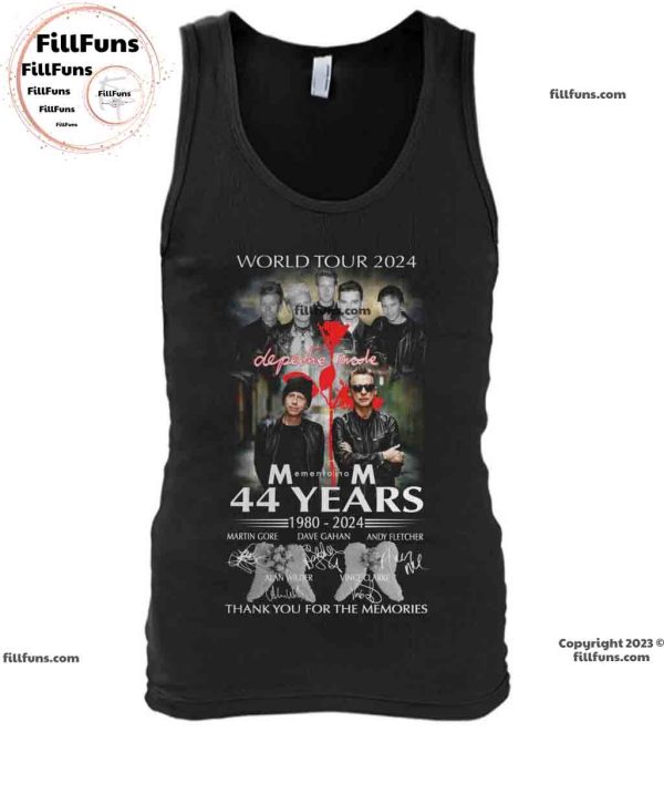 World Tour 2024 Depeche Mode Memento Mori 44 Years 1980 – 2024 Thank You For The Memories Unisex T-Shirt