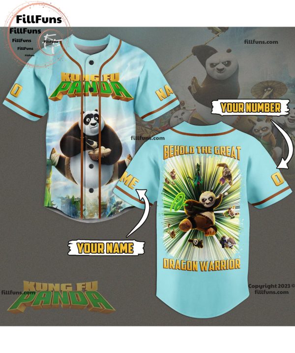 Kungfu Panda Behold The Great Dragon Warrior Custom Baseball Jersey