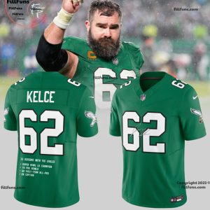 Special Jason Kelce 13 Seasons With The Eagles Football Jersey