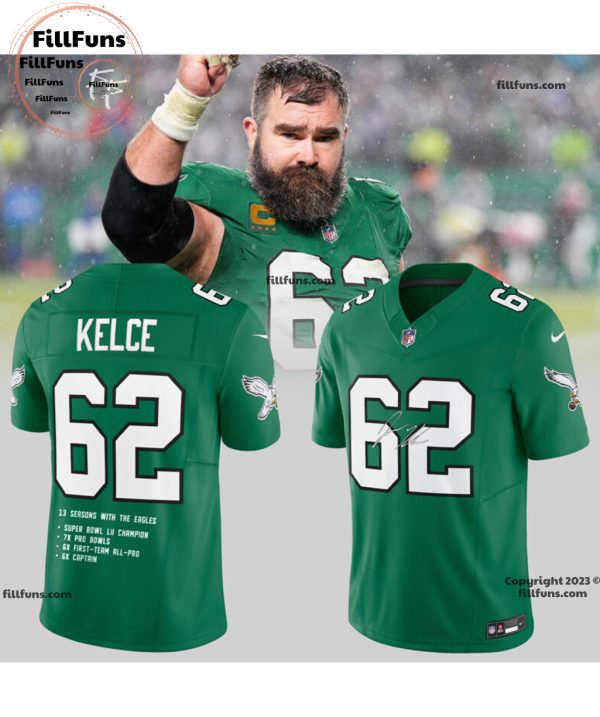 Special Jason Kelce 13 Seasons With The Eagles Football Jersey