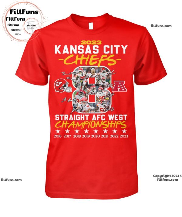 2023 Kansas City Chiefs Straight AFC West Championships Unisex T-Shirt