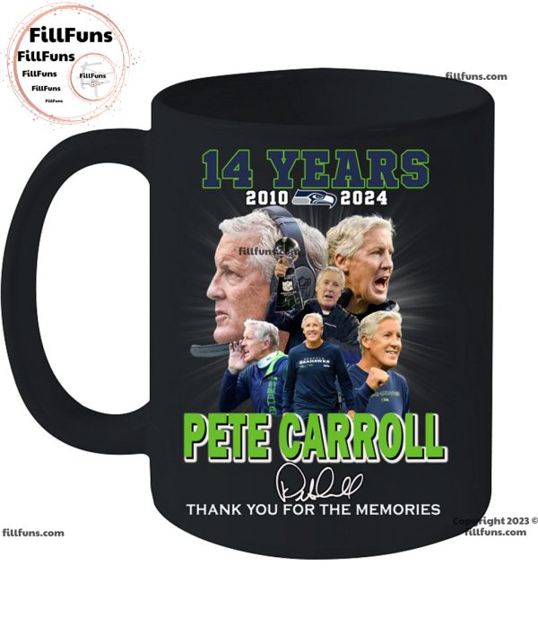 14 Years 2010 – 2024 Pete Carroll Thank You For The Memories Unisex T-Shirt
