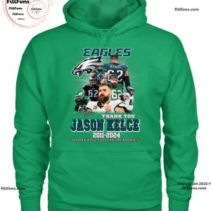 Philadelphia Eagles Jason Kelce 2011 – 2024 Thank You For The Memories Unisex T-Shirt