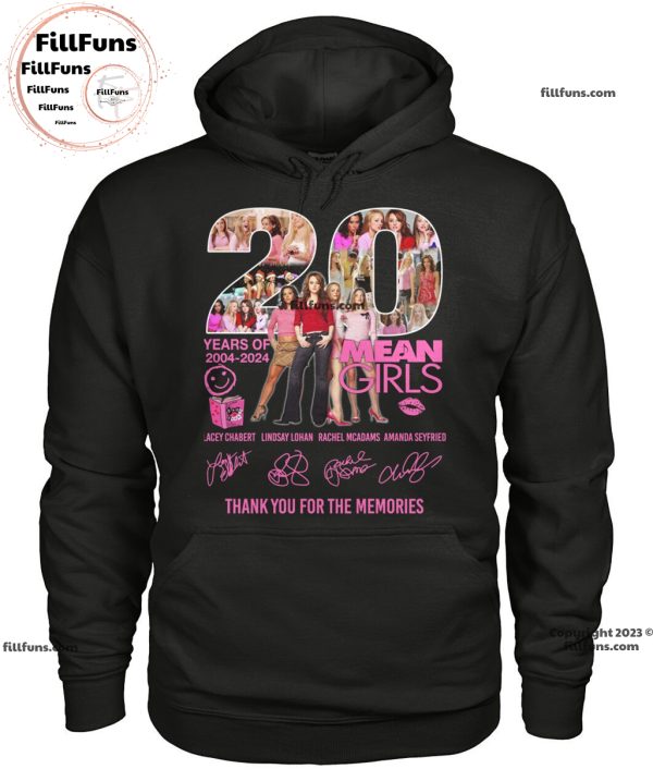 20 Years Of 2004 – 2024 Mean Girls Thank You For The Memories Unisex T-Shirt