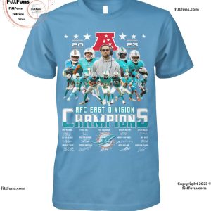2023 AFC East Division Champions Miami Dolphins Unisex T-Shirt