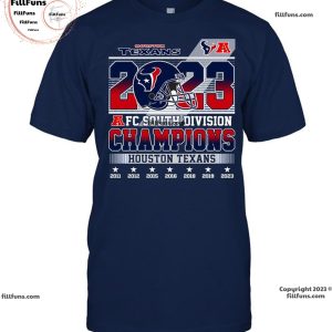 2023 AFC South Division Champions Houston Texans Unisex T-Shirt
