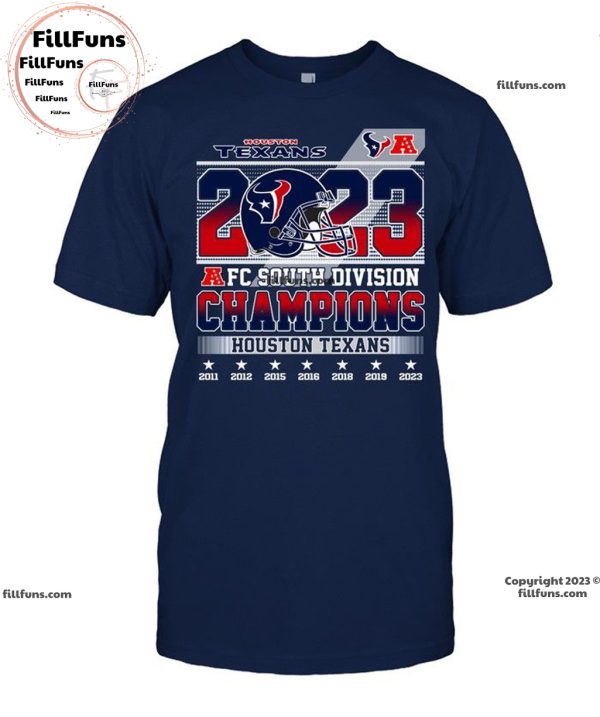 2023 AFC South Division Champions Houston Texans Unisex T-Shirt