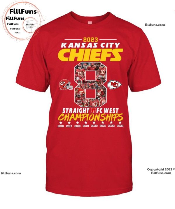 2023 Kansas City Chiefs Straight AFC West Championships Unisex T-Shirt