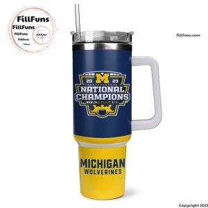 2023 National Champions Go Blue Michigan Wolverines Stanley Tumbler 40oz