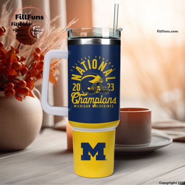 2023 National Champions Go Blue Michigan Wolverines Stanley Tumbler 40oz