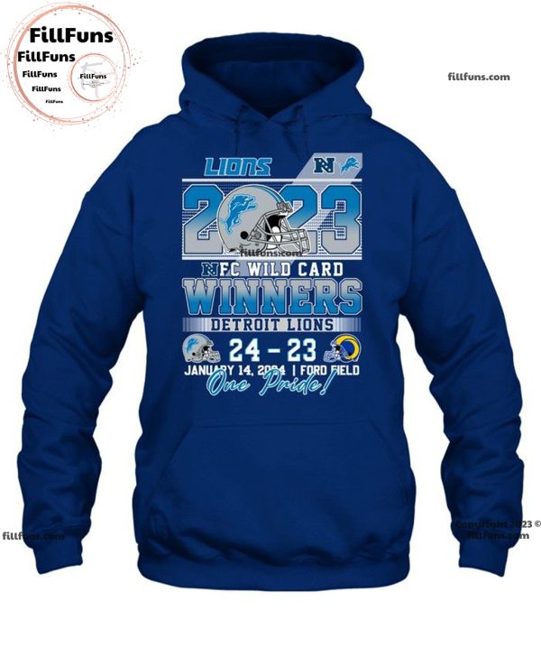 2023 NFC Wild Card Winners Detroit Lions 24 – 23 Los Angeles Rams January 14, 2024 Ford Field One Pride Unisex T-Shirt