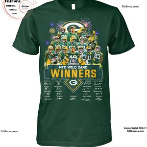 2023 NFC Wild Card Winners Green Bay Packers Signatures Unisex T-Shirt