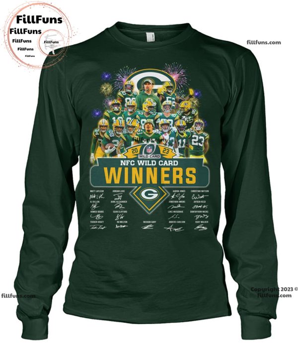 2023 NFC Wild Card Winners Green Bay Packers Signatures Unisex T-Shirt