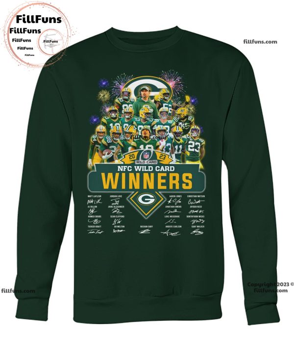 2023 NFC Wild Card Winners Green Bay Packers Signatures Unisex T-Shirt