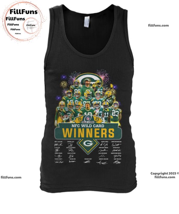 2023 NFC Wild Card Winners Green Bay Packers Signatures Unisex T-Shirt