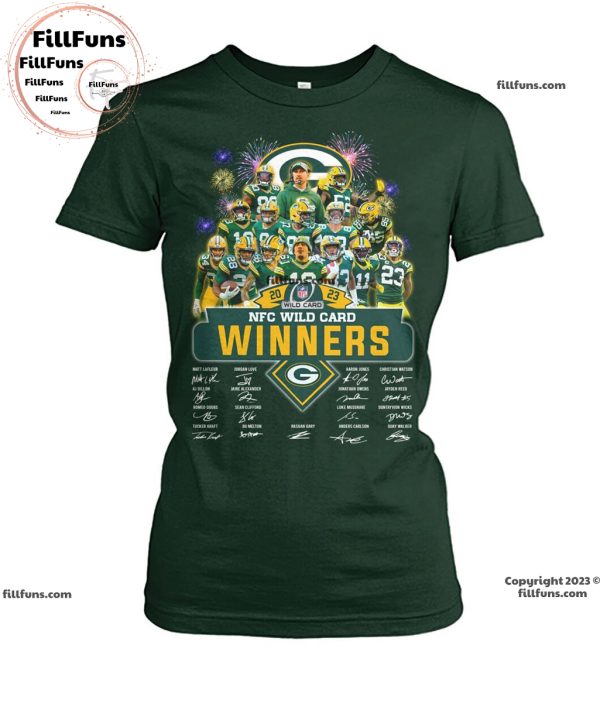 2023 NFC Wild Card Winners Green Bay Packers Signatures Unisex T-Shirt