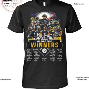 2023 NFC Wild Card Winners Pittsburgh Steelers Signatures Unisex T-Shirt