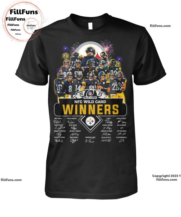 2023 NFC Wild Card Winners Pittsburgh Steelers Signatures Unisex T-Shirt