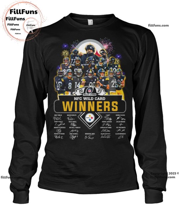 2023 NFC Wild Card Winners Pittsburgh Steelers Signatures Unisex T-Shirt