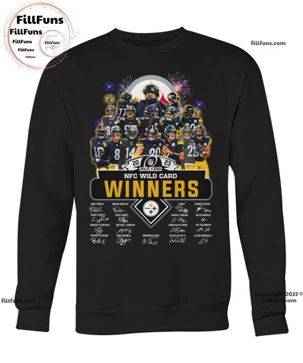 2023 NFC Wild Card Winners Pittsburgh Steelers Signatures Unisex T-Shirt