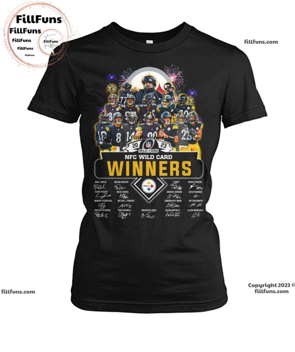 2023 NFC Wild Card Winners Pittsburgh Steelers Signatures Unisex T-Shirt