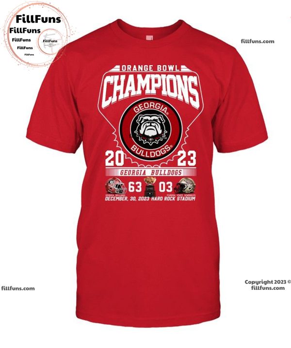 2023 Orange Bowl Champs Georgia Bulldogs Unisex T-Shirt