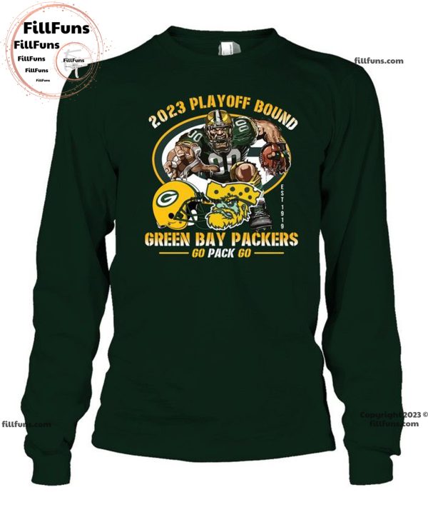 2023 Playoff Bound Green Bay Packers Go Pack Go Unisex T-Shirt