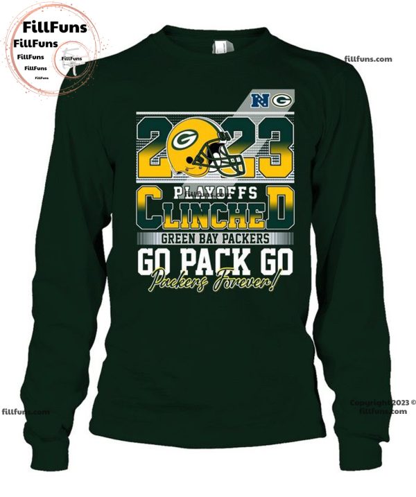 2023 Playoff Clinched Green Bay Packers Go Pack Go Packers Forever Unisex T-Shirt