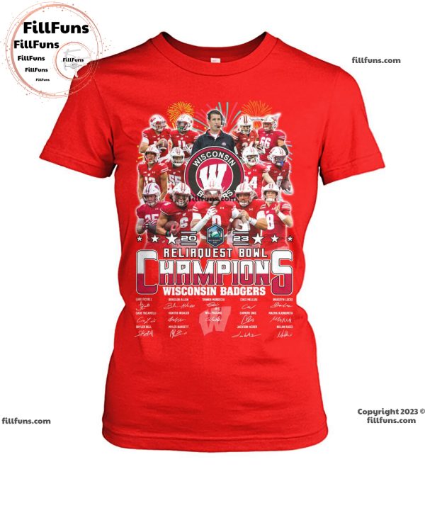 2023 Reliaquest Bowl Champions Wisconsin Badgers Unisex T-Shirt
