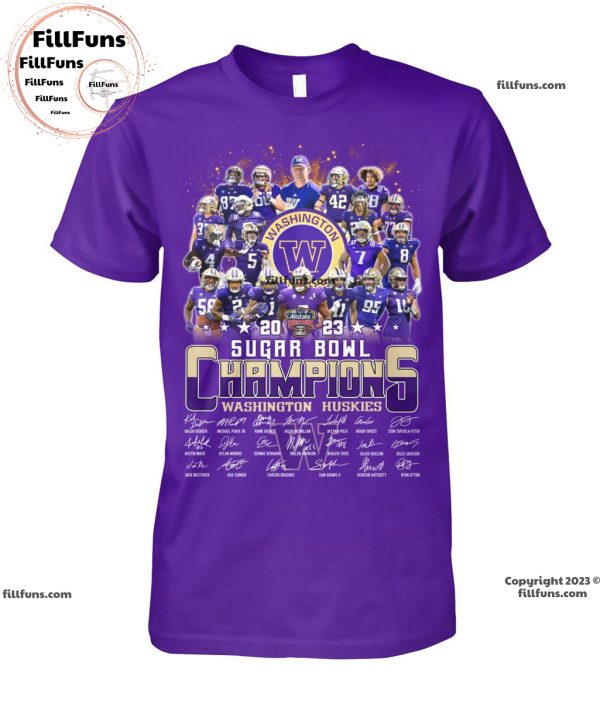 2023 Sugar Bowl Champions Washington Huskies Unisex T-Shirt