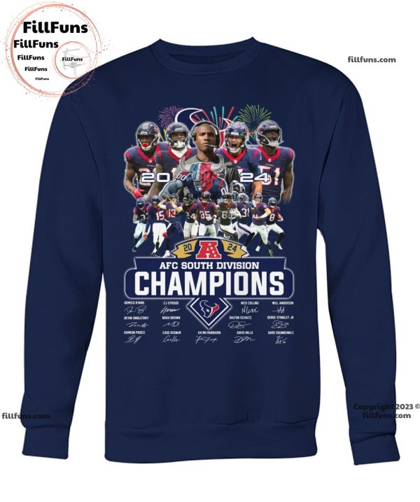 2024 AFC South Division Champions Houston Texans Unisex T-Shirt