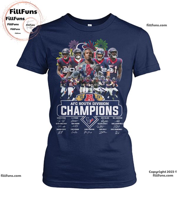 2024 AFC South Division Champions Houston Texans Unisex T-Shirt