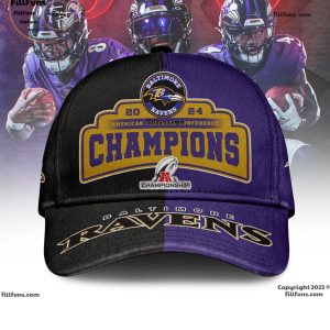 2024 American Football Conference Champions Baltimore Ravens Classic Cap