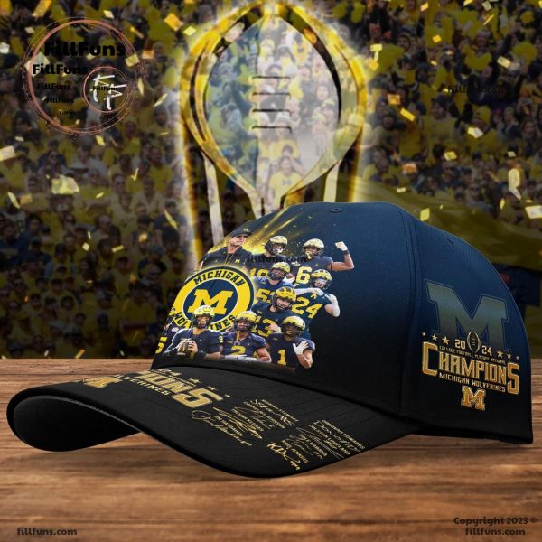 2024 College Football Playoff National Champions Michigan Wolverines Hoodie + Jogger + Cap
