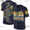 Michigan Wolverines 2024 National Champions Go Blue National Championship Football Jersey – Yellow