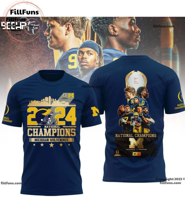 2024 National Champions Michigan Wolverines January 8, Houston Tshirt