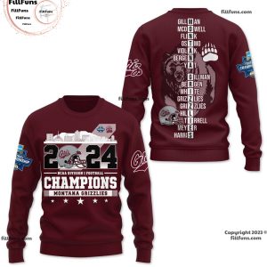 2024 NCAA Division I Football Champions Montana Grizzlies 3D Shirt