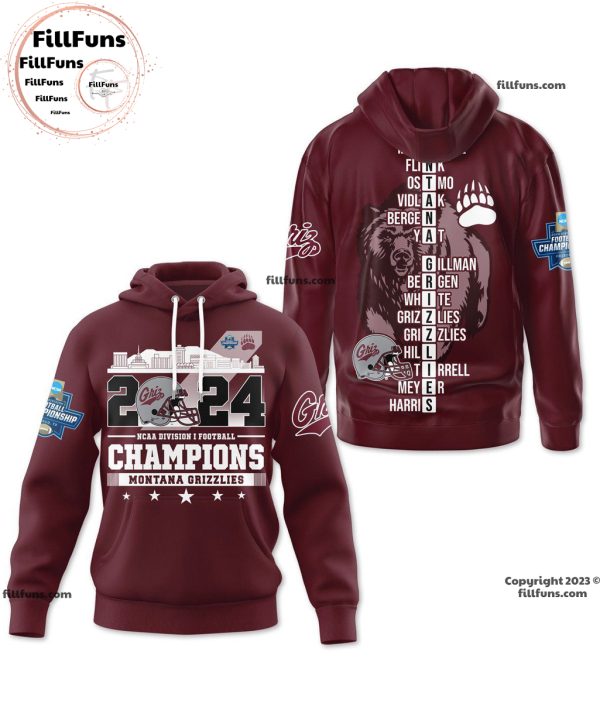 2024 NCAA Division I Football Champions Montana Grizzlies 3D Shirt