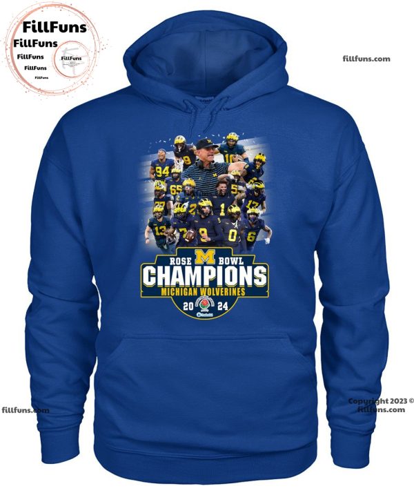 2024 Rose Bowl Champions Michigan Wolverines Unisex T-Shirt