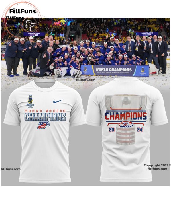 2024 World Junior Ice Hockey Champions USA Hockey Tshirt