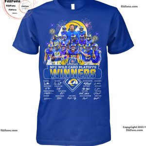 23 – 24 NFC Wild Card Playoffs Winners Los Angeles Rams Signatures Unisex T-Shirt