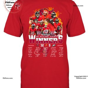 23 – 24 NFC Wild Card Playoffs Winners Tampa Bay Buccaneers 32 – 9 Philadelphia Eagles Signatures Unisex T-Shirt
