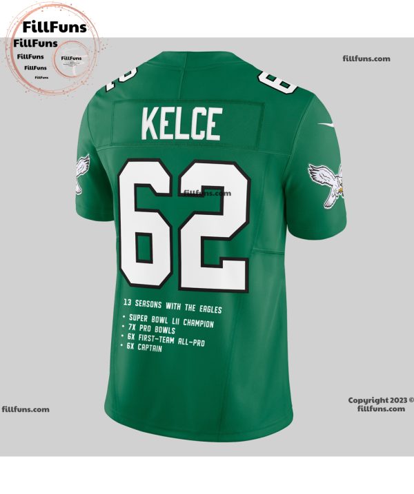 Special Jason Kelce 13 Seasons With The Eagles Football Jersey