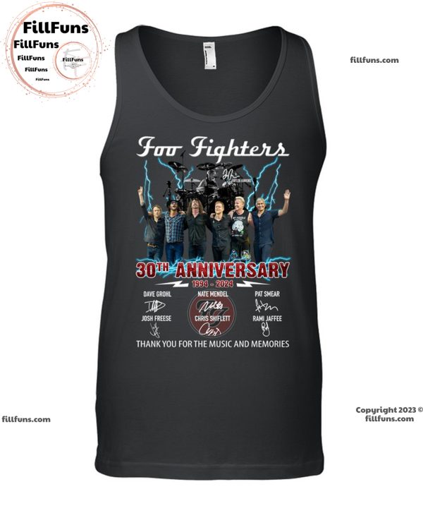 Foo Fighters 30th Anniversary 1994 – 2024 Thank You For The Music And Memories Unisex T-Shirt