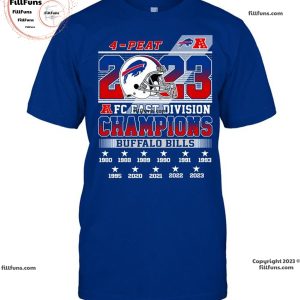 4-Peat 2023 AFC East Division Champions Buffalo Bills Unisex T-Shirt